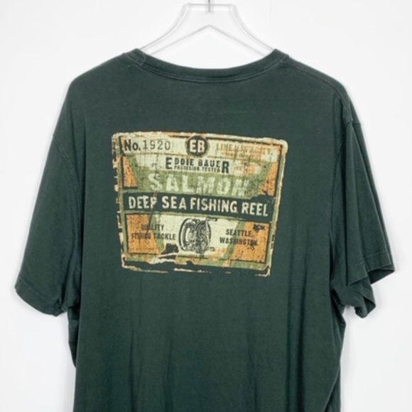Eddie Bauer Legend Wash Green Graphic T-Shirt - Picture 6 of 8